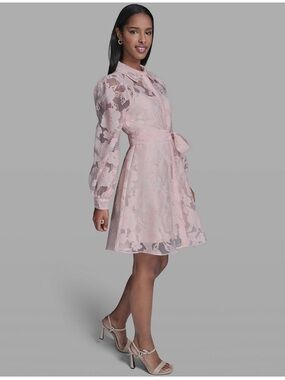 KARL LAGERFELD Women's Floral Collared Shirt Dress